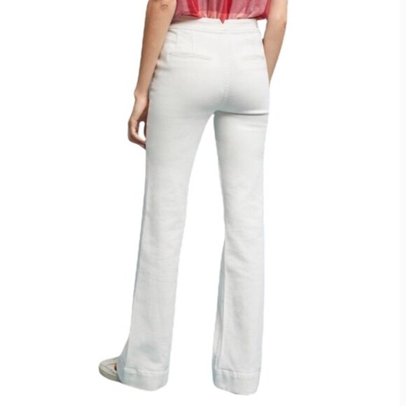Anthropologie Pilcro and The Letterpress High-Rise Bootcut Jeans White Size 30 - Picture 2 of 16